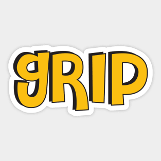 Film Crew On Set - Grip - Gold Text - Front Sticker